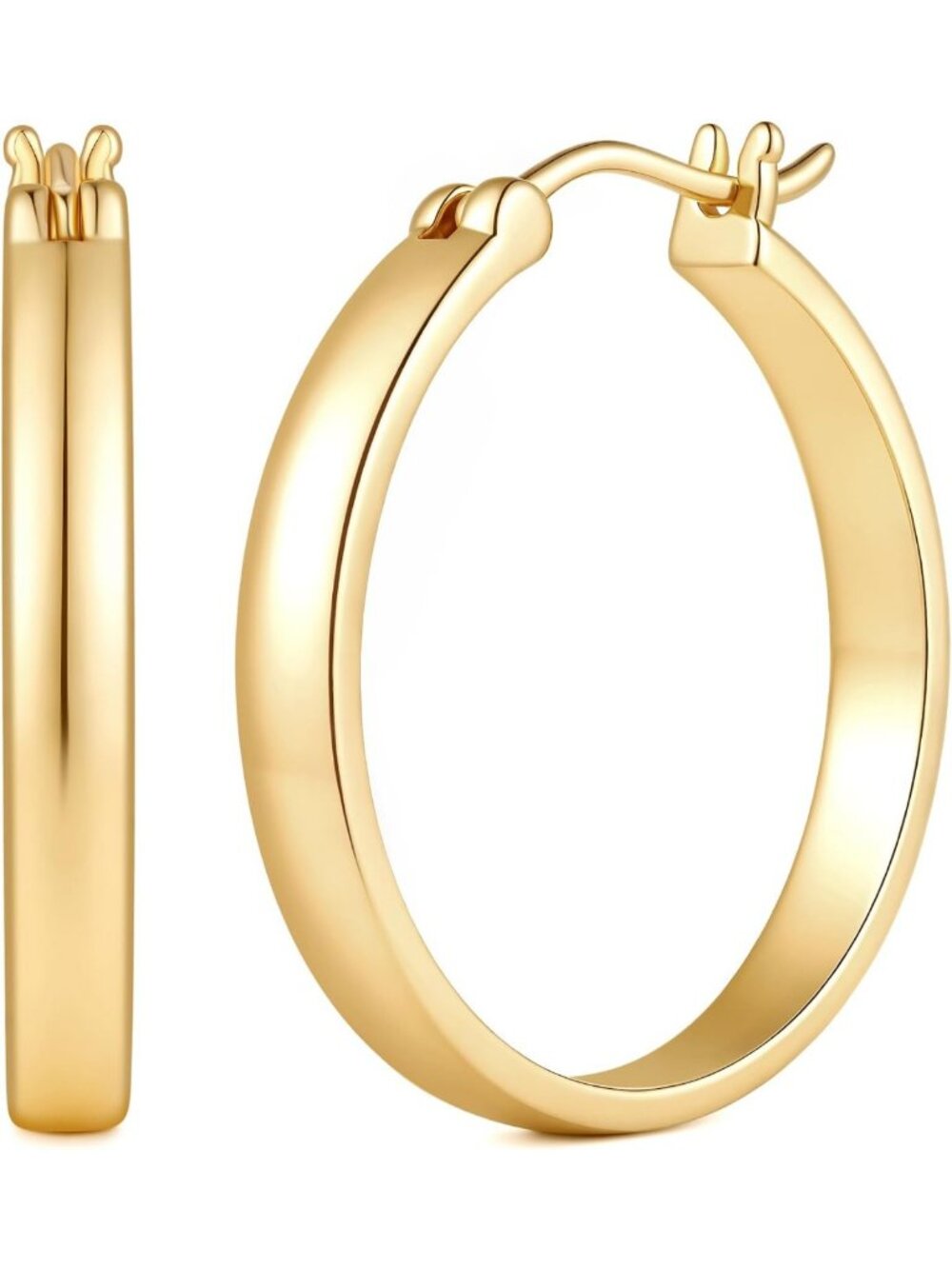 Elegant 14K Gold Hoop Earrings for Women | Stylish & Versatile Jewelry Accessory